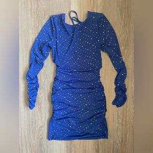 Lucy in the Sky Josie Open Back Dress in Blue